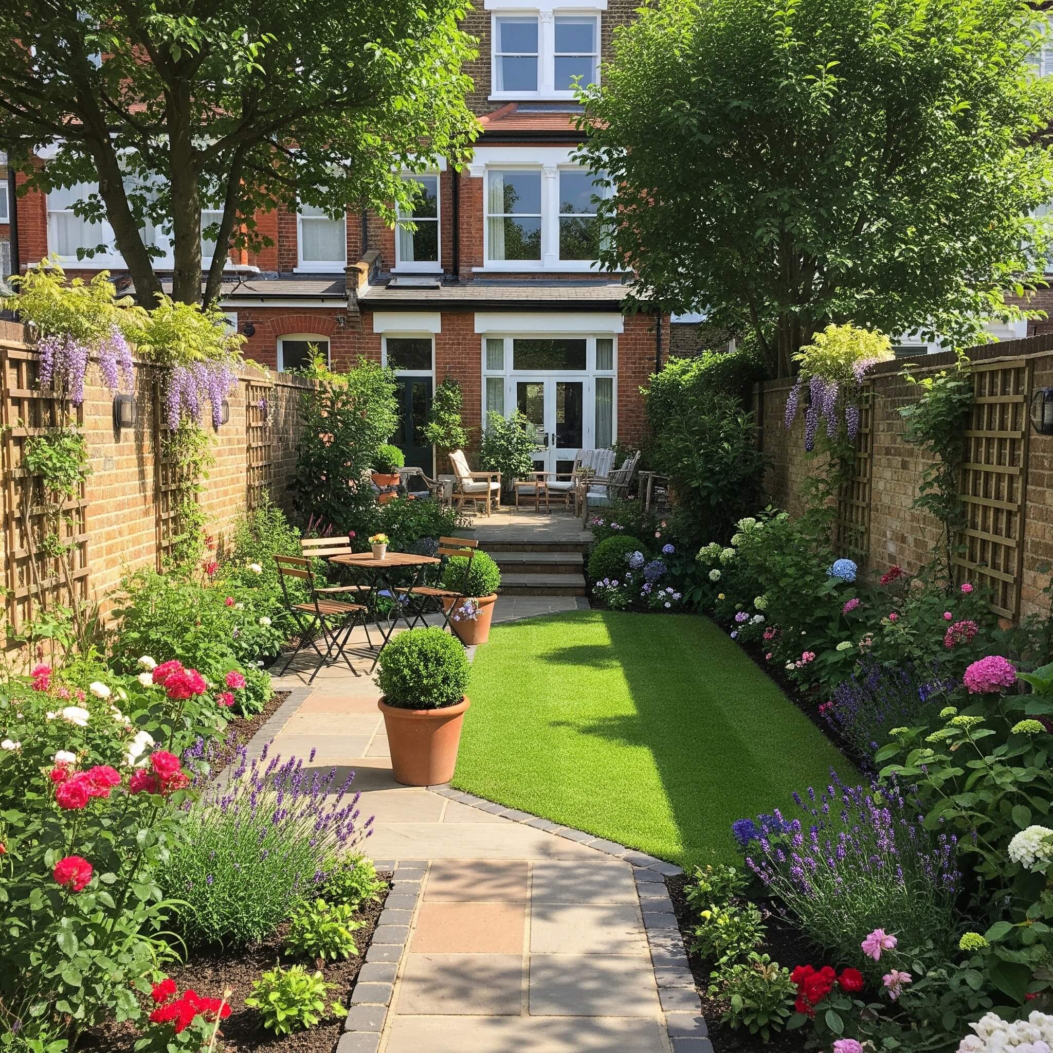 Garden in a Kingston's property after booking landscaping service